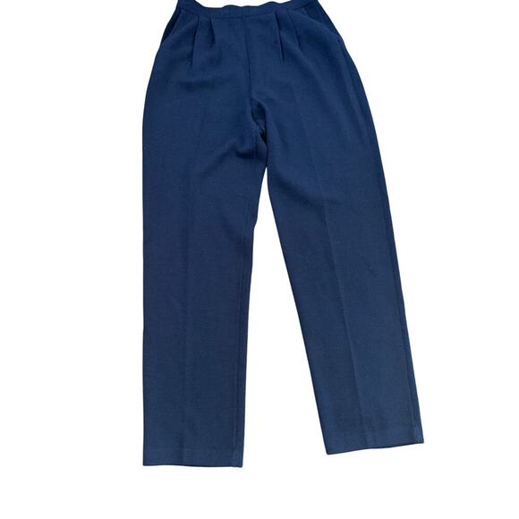 St. John Basics Women's Navy Blue Pull On Knit Dress Pants Size 2 - Picture 1 of 6